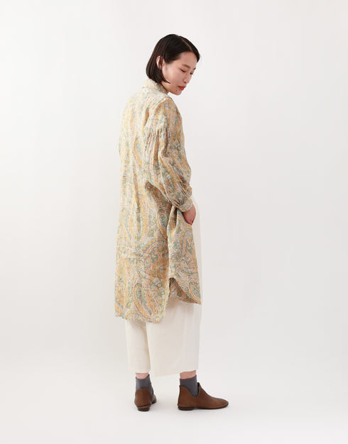 Linen paisley shirtdress